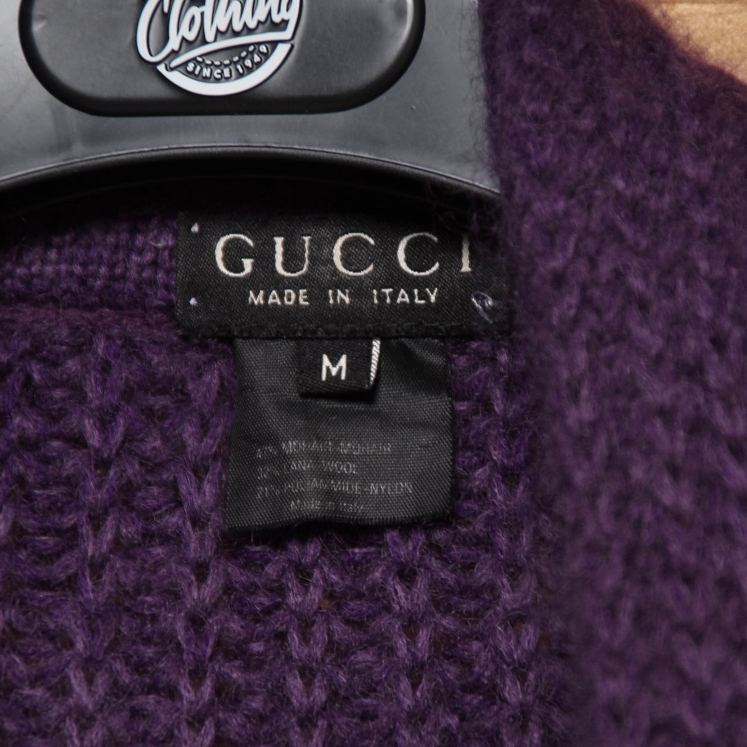 Gucci Cardigan Vintage Viola Taglia M Donna