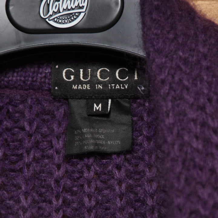 Gucci Cardigan Vintage Viola Taglia M Donna