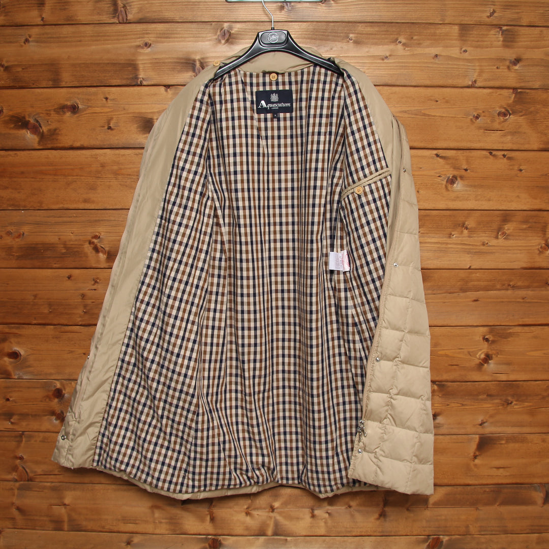 Aquascutum Giacca Piumino Vintage Beige Taglia M Donna