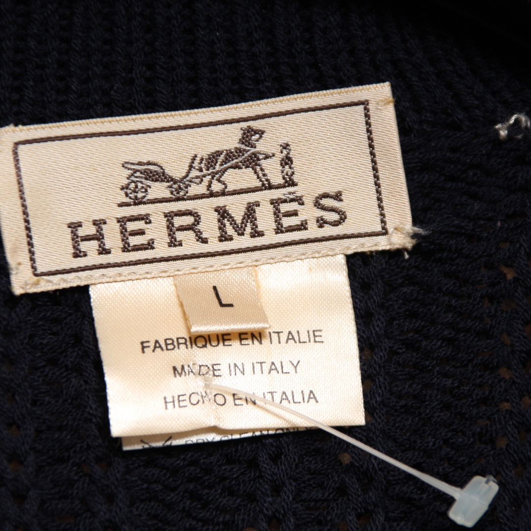 Hermès Maglione Blu Taglia L Unisex