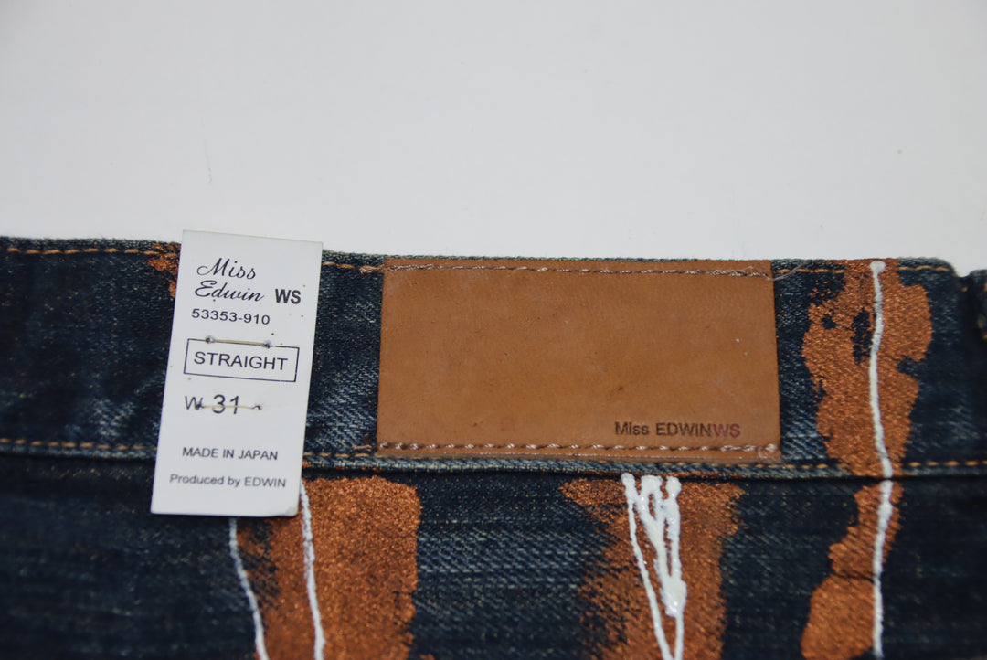 Edwin Miss Edwin Jeans Vintage Denim Taglia W31 L32 Donna Deadstock w/Tags Made in Japan