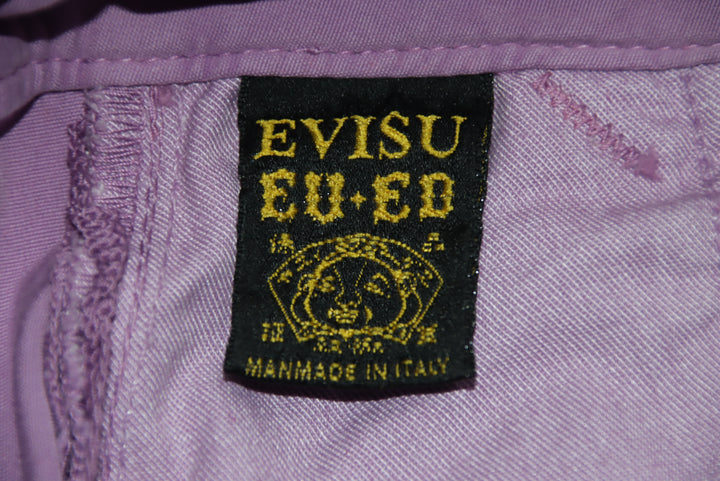 Evisu Jeans Capri Martingala Vintage Viola Taglia W27 Donna Deadstock