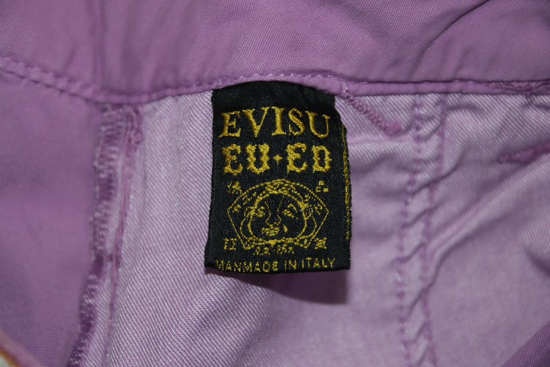 Evisu Jeans Capri Martingala Vintage Viola Taglia W30 Donna Deadstock