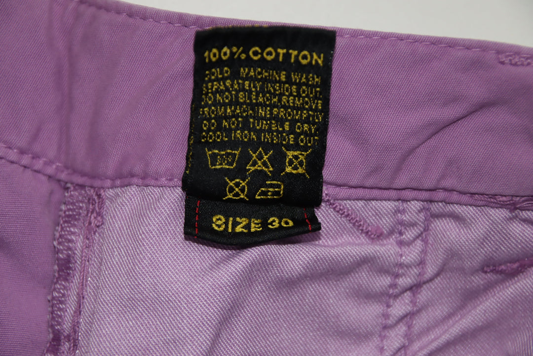 Evisu Jeans Capri Martingala Vintage Viola Taglia W30 Donna Deadstock