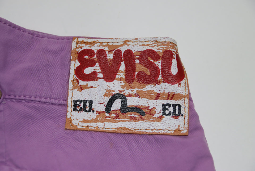 Evisu Jeans Capri Martingala Vintage Viola Taglia W30 Donna Deadstock