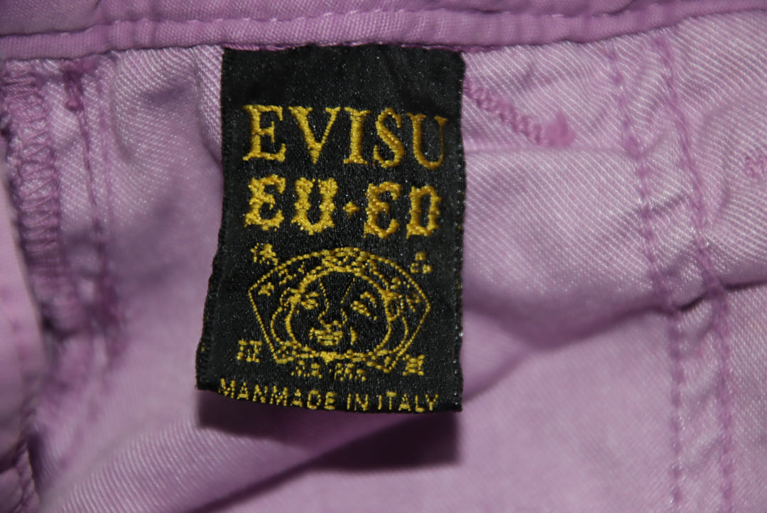 Evisu Jeans Capri Martingala Vintage Viola Taglia W29 Donna Deadstock