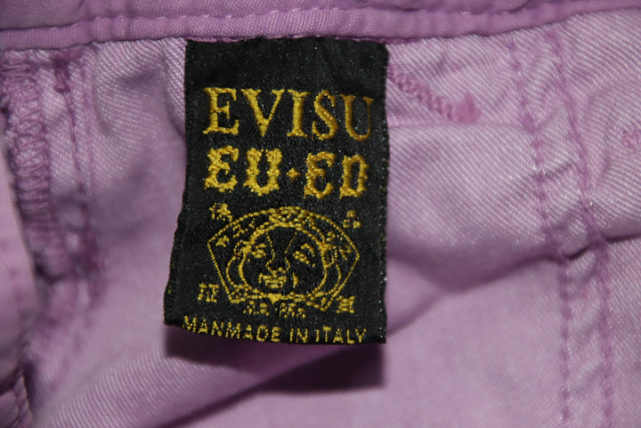 Evisu Jeans Capri Martingala Vintage Viola Taglia W29 Donna Deadstock