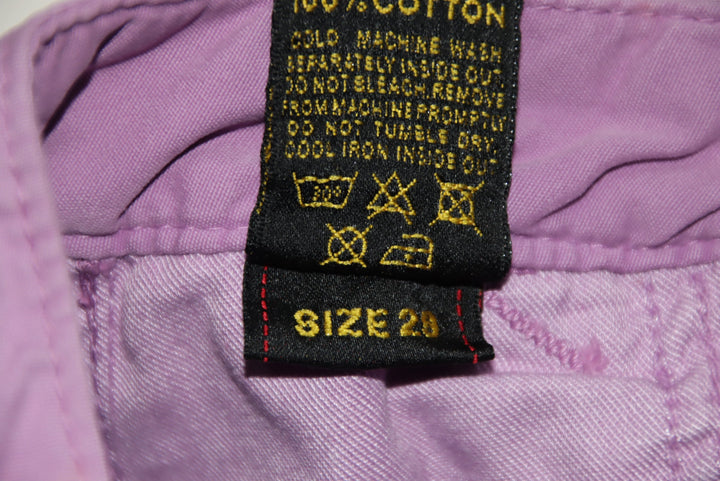 Evisu Jeans Capri Martingala Vintage Viola Taglia W29 Donna Deadstock