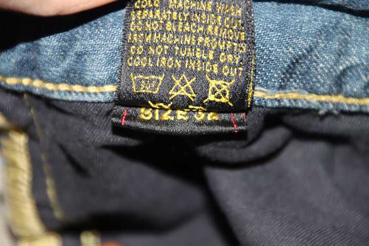 Evisu Jeans Vintage Denim Taglia W32 Uomo Deadstock w/Tags