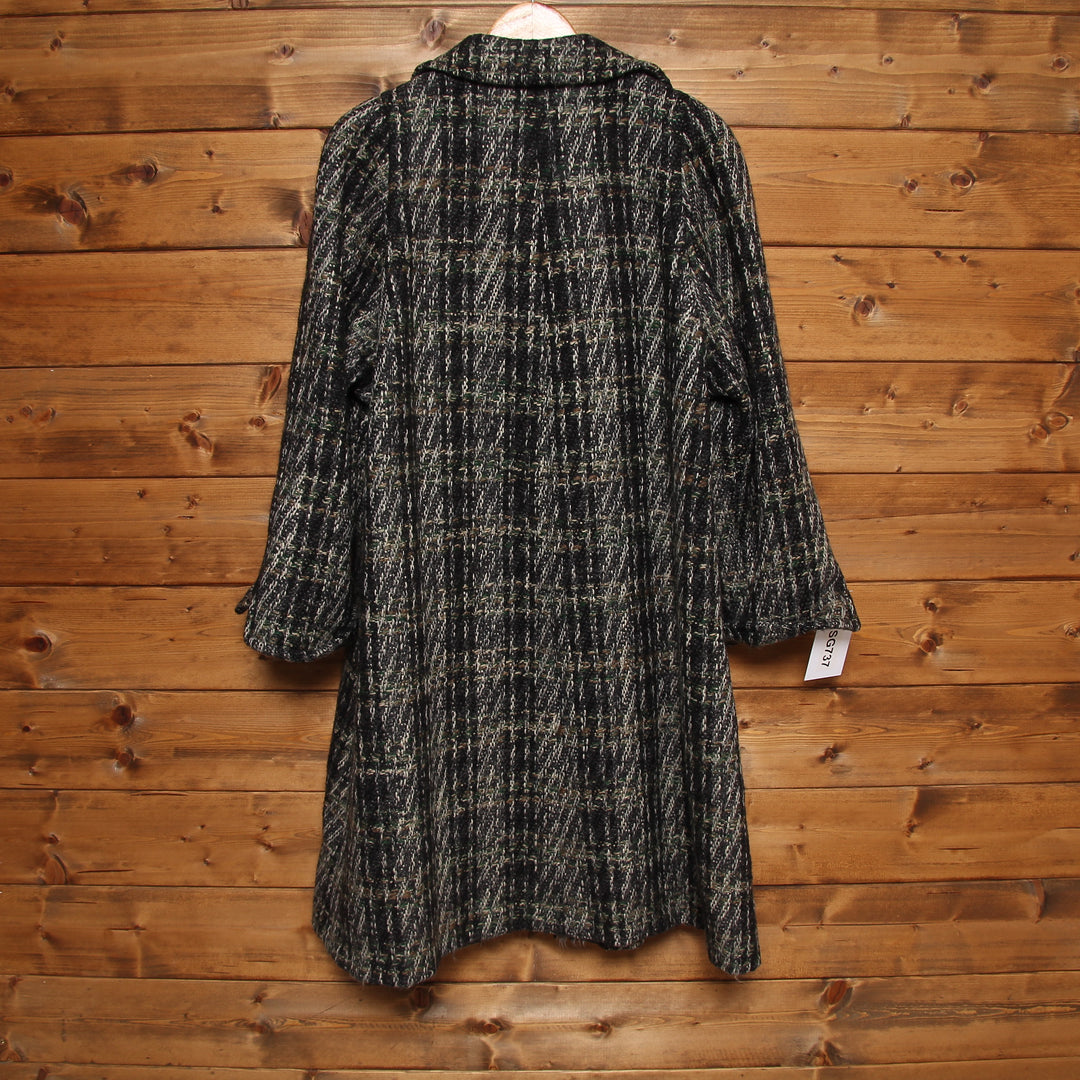 Aquascutum Cappotto con Sciarpa Vintage Multicolore Taglia 12