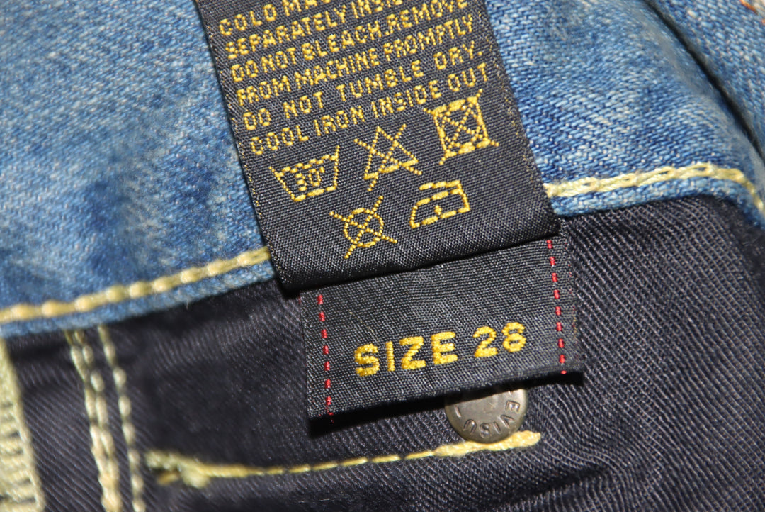 Evisu Jeans Vintage Denim Taglia W28 Donna Deadstock w/Tags