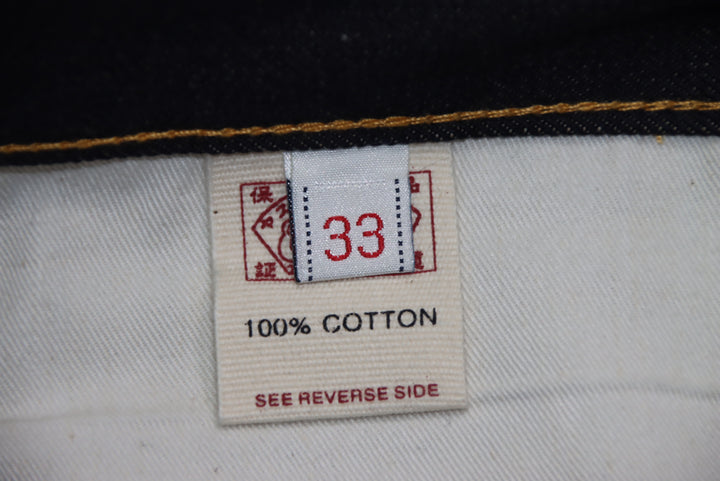 Evisu 0001 Jeans Vintage Denim Taglia W33 Uomo Deadstock w/Tags