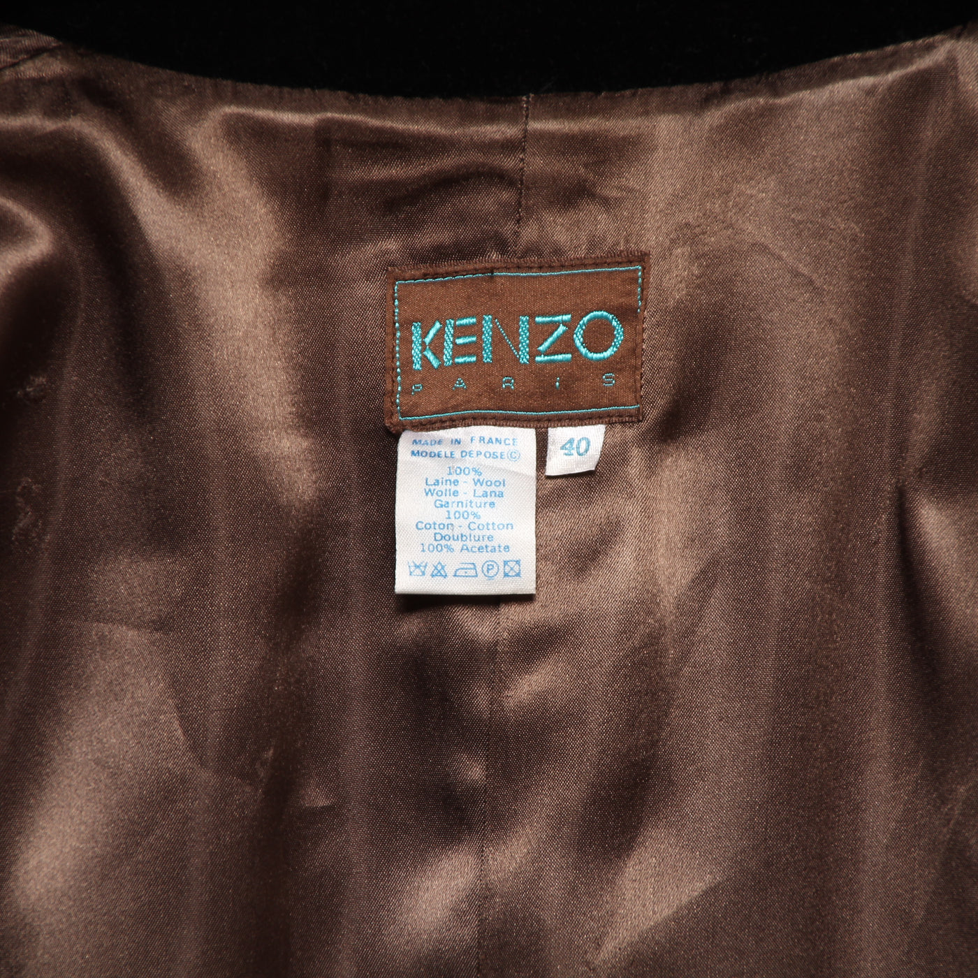 Kenzo Paris Depose Cappotto Vintage 80' Grigio Taglia 40 Donna
