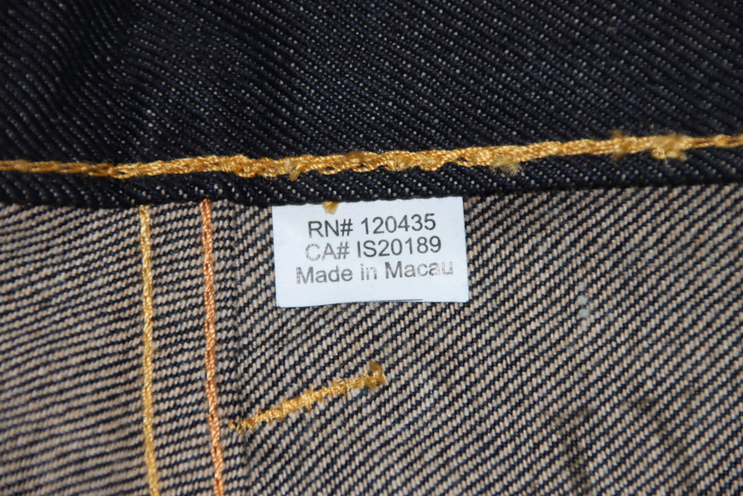 Evisu 0001 Jeans Vintage Denim Taglia W33 Uomo Deadstock w/Tags