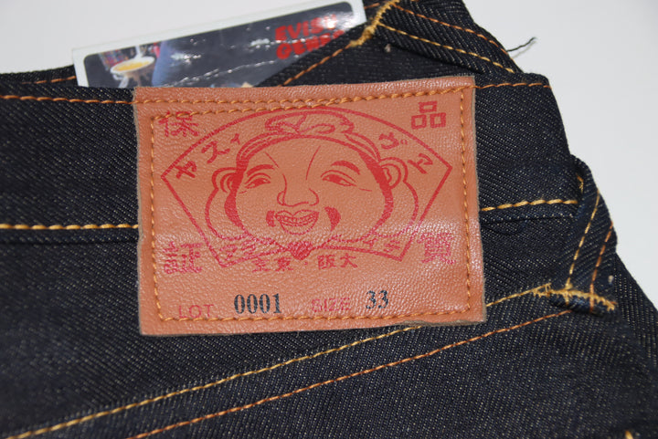 Evisu 0001 Jeans Vintage Denim Taglia W33 Uomo Deadstock w/Tags
