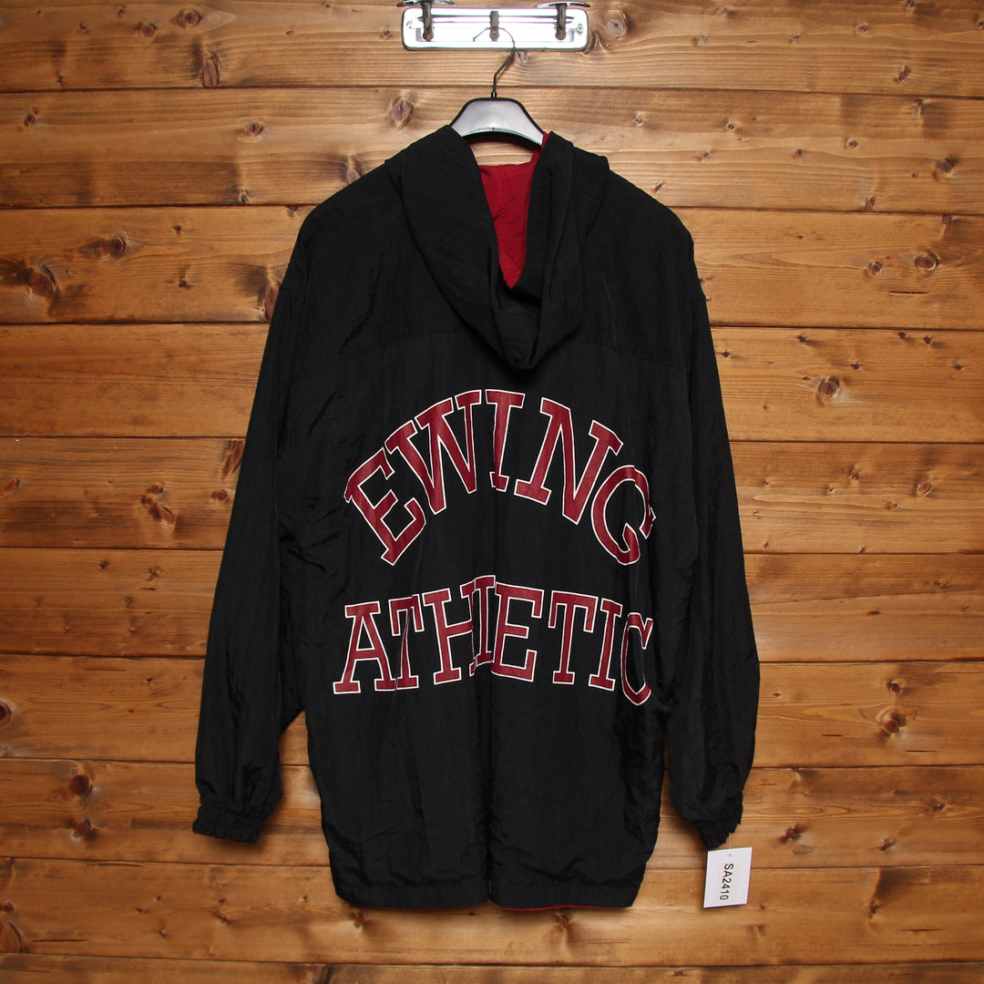 Ewing Athletic Giacca College Double Face Over Size Nero e Bordeaux Taglia L Uomo