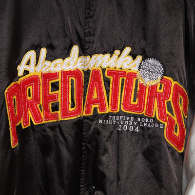 Predators Rugby Jacket Vintage Nero e Rosso Uomo