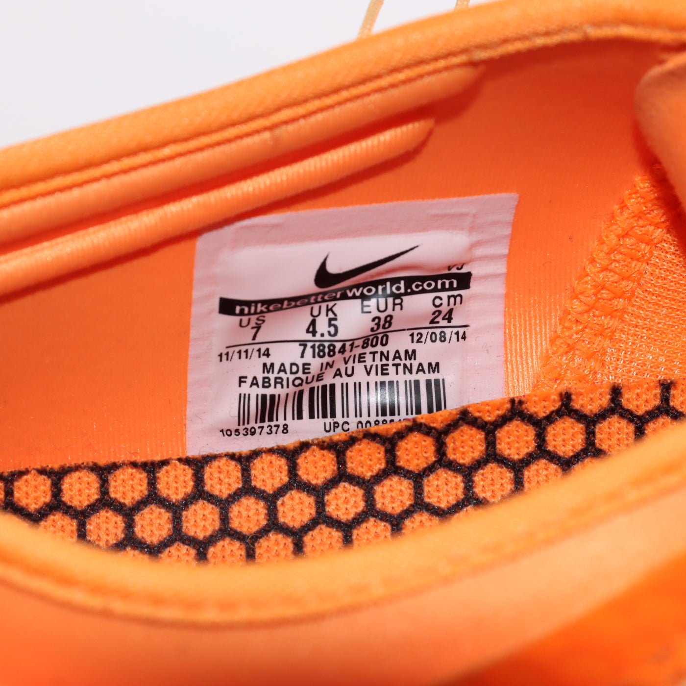 Nike Free Cross bionic Running Basse Arancioni Eur 38 Unisex Nuove