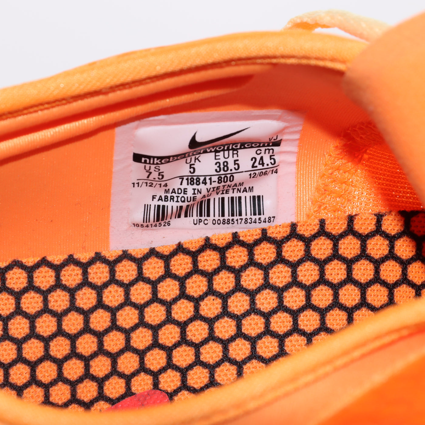 Nike Free Cross bionic Running Basse Arancione Eur 38.5 Unisex