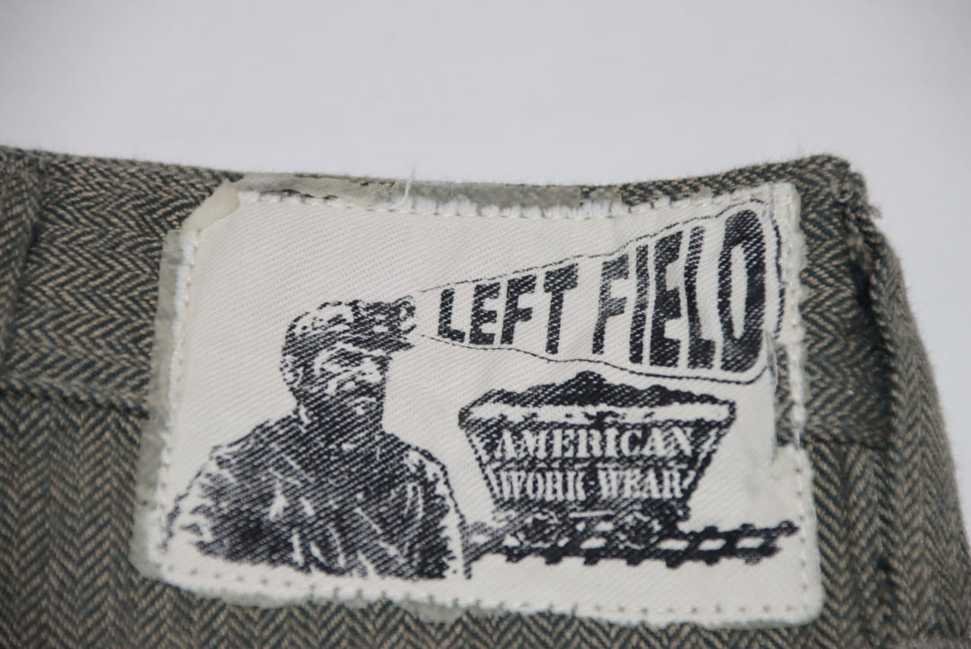 Left Field American Workwear Cargo Martingala Jeans Vintage Verde Taglia L Uomo Deadstock w/Tags Made in Japan