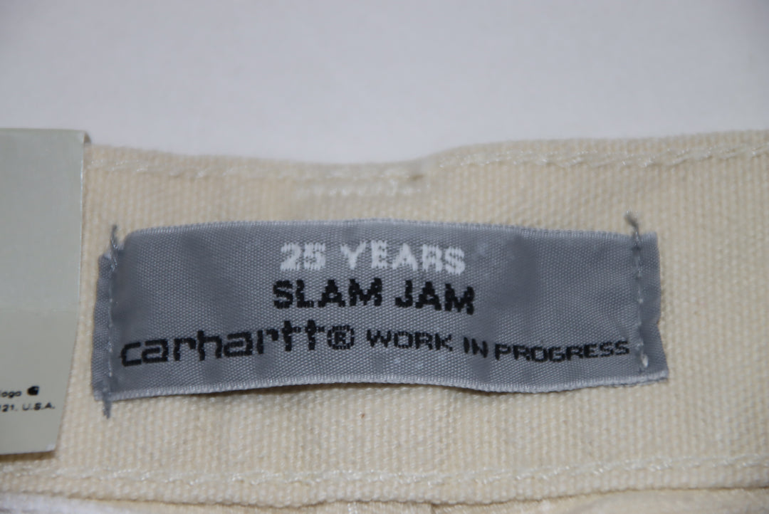 Carhartt Slam Jam Work Jeans Bianco Taglia W34 L32 Uomo Deadstock w/Tags