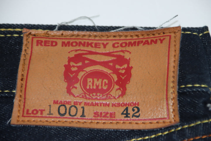 Red Monkey Company Selvedge Jeans Relaxed Vintage Denim W42 Uomo Deadstock