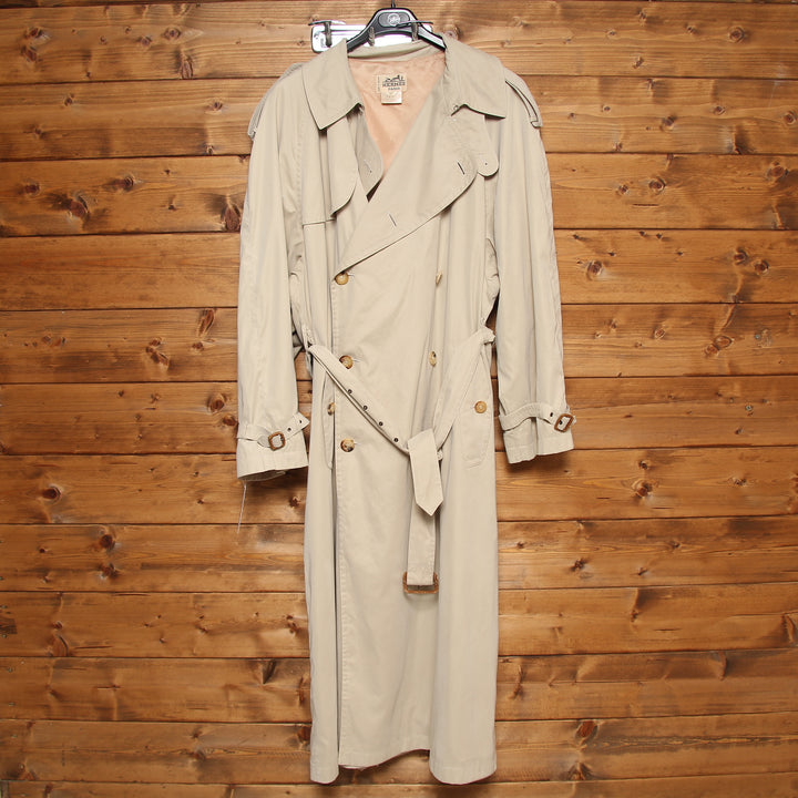 Hermes Trench Doppio Petto Beige Taglia 52 Uomo