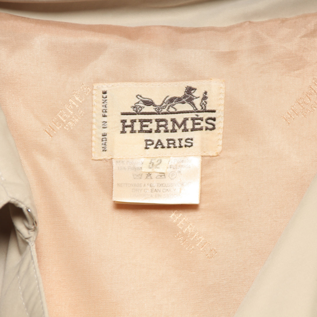 Hermes Trench Doppio Petto Beige Taglia 52 Uomo