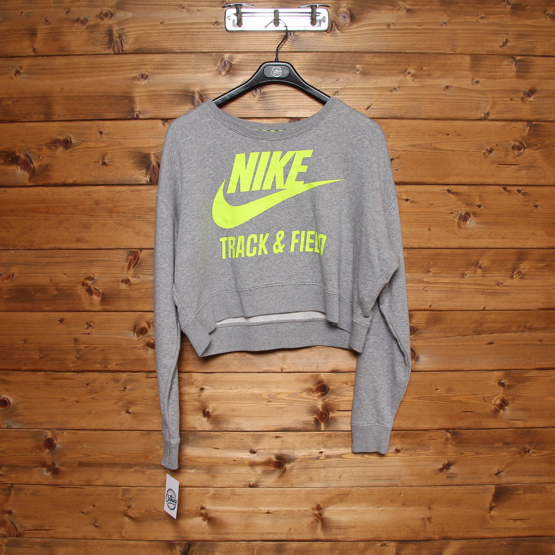 Nike Felpa Crop Grigia Taglia L Donna