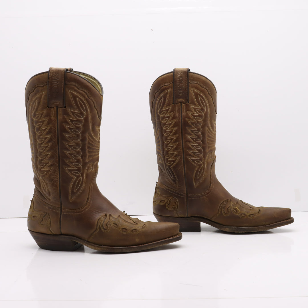 Sancho Stivale Cowboy Western Marrone Numero 36 Donna