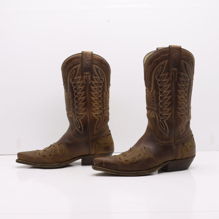 Sancho Stivale Cowboy Western Marrone Numero 36 Donna