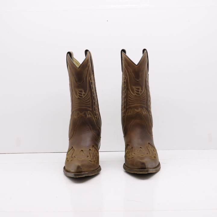 Sancho Stivale Cowboy Western Marrone Numero 36 Donna