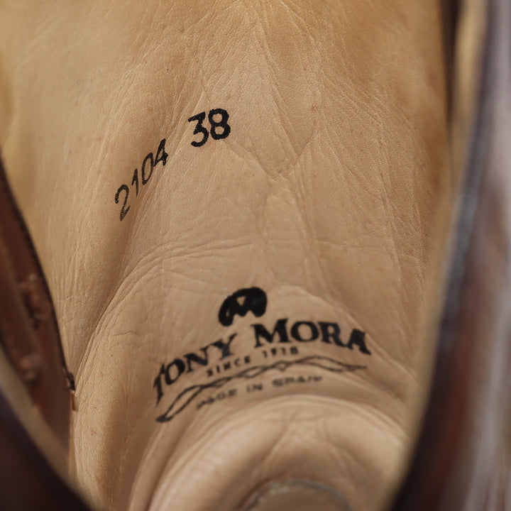 Tony Mora Eagle Stivale Cowboy Western Marrone Numero 38 Donna