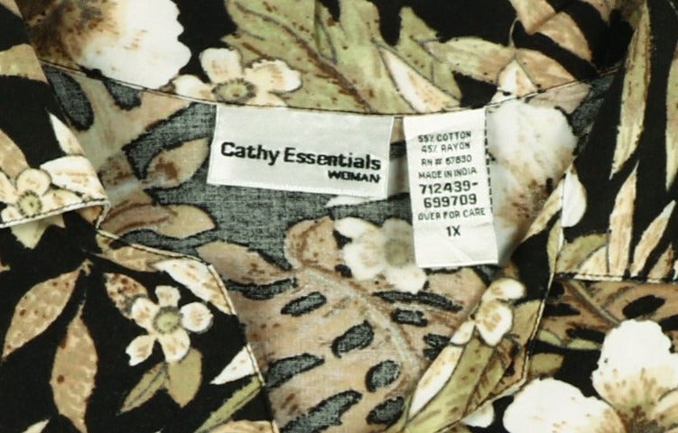 Camicia vintage Cathy Essentials Hawaiana Taglia 1X