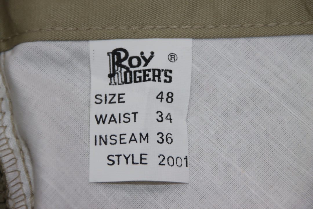Roy Roger's Jeans Beige W34 L36 Uomo Deadstock w/Tags
