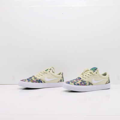 Nike SB Charge Basse Beige a Fiori Eur 37.5 Unisex