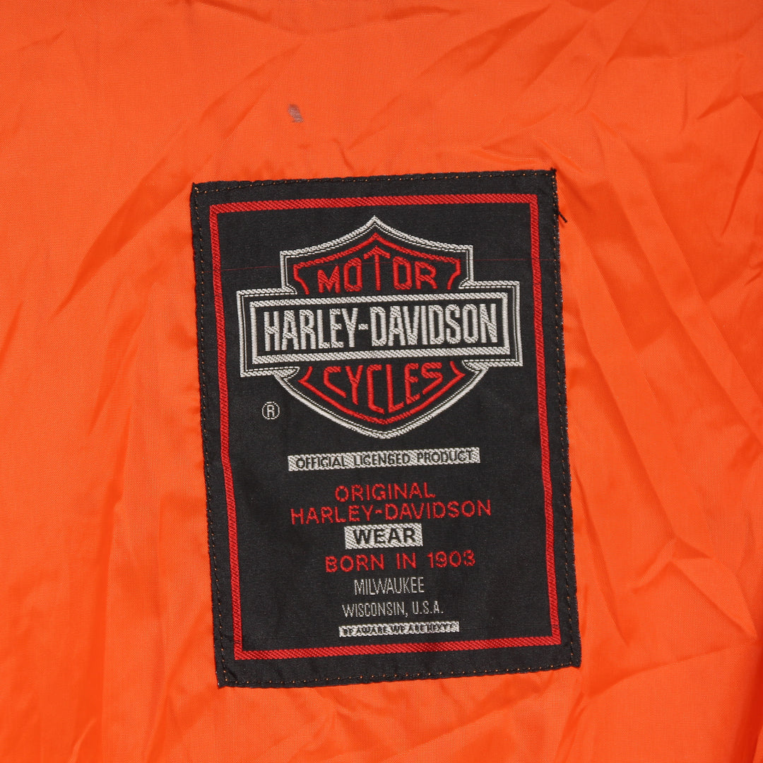 Harley Davidson Giacca Vintage Arancione Taglia L Uomo