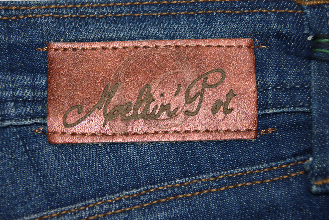 Meltin Pot Jeans Denim W25 L34 Donna Deadstock w/Tags