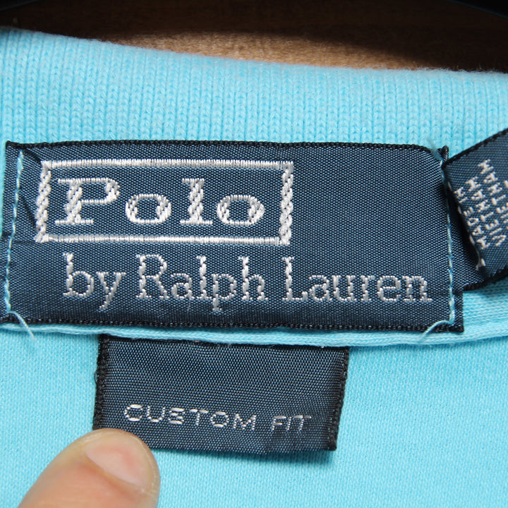 Polo by Ralph Lauren Custom Fit Celeste Taglia M Uomo