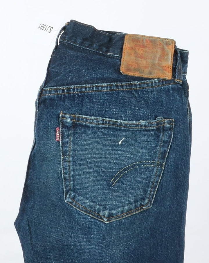 Levi's 501xx Big E Rivets Selvedge Leather Label Vintage Jeans W36 L38 Denim Uomo Made in USA