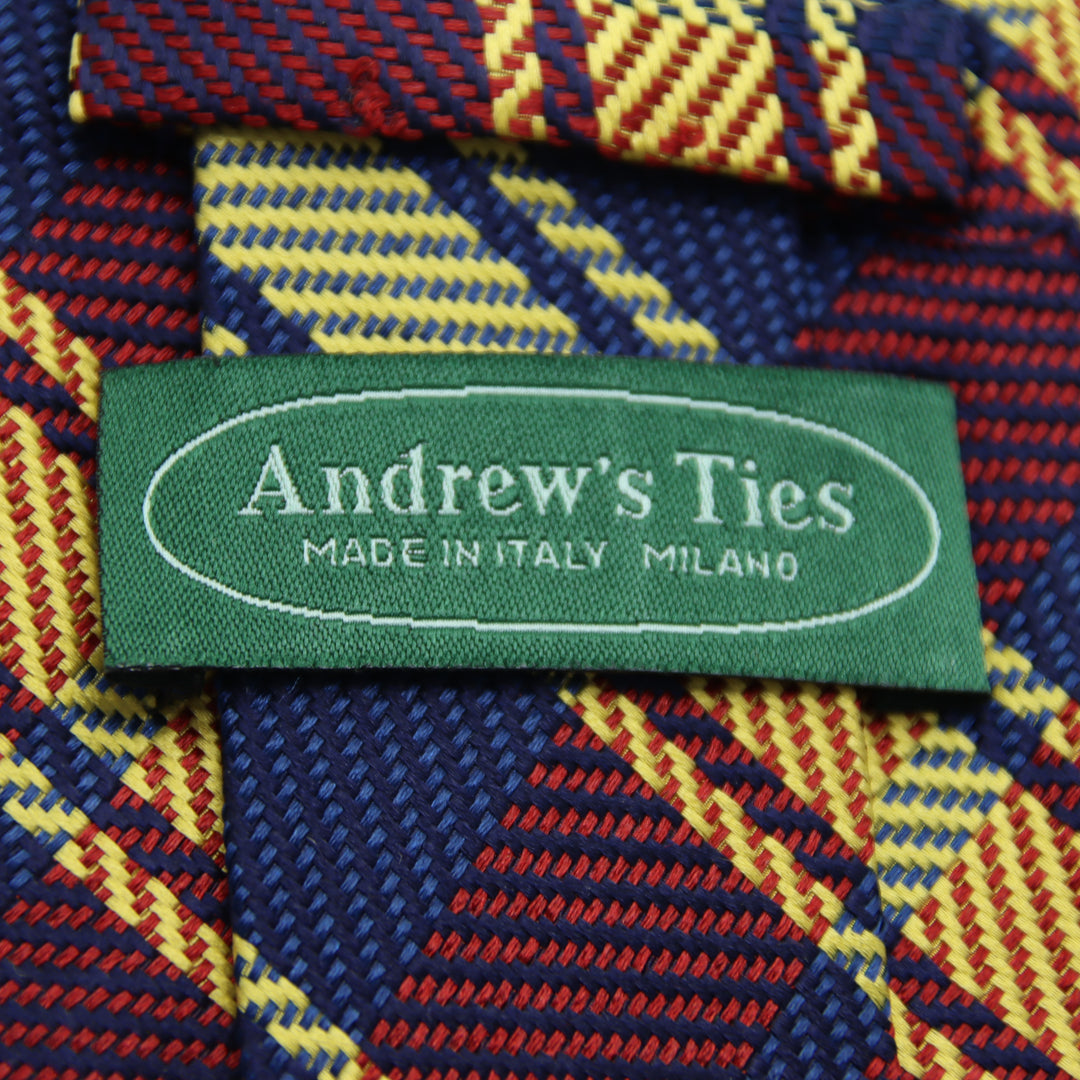 Andrew's Ties Cravatta Multicolore in Seta Uomo