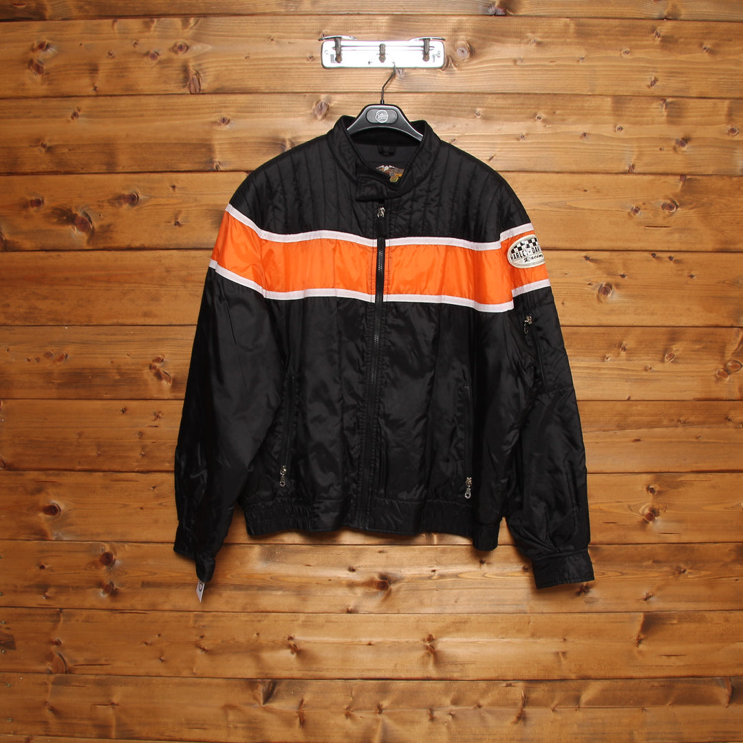 Harley Davidson Giacca Vintage Nero e Arancione Taglia XL Unisex