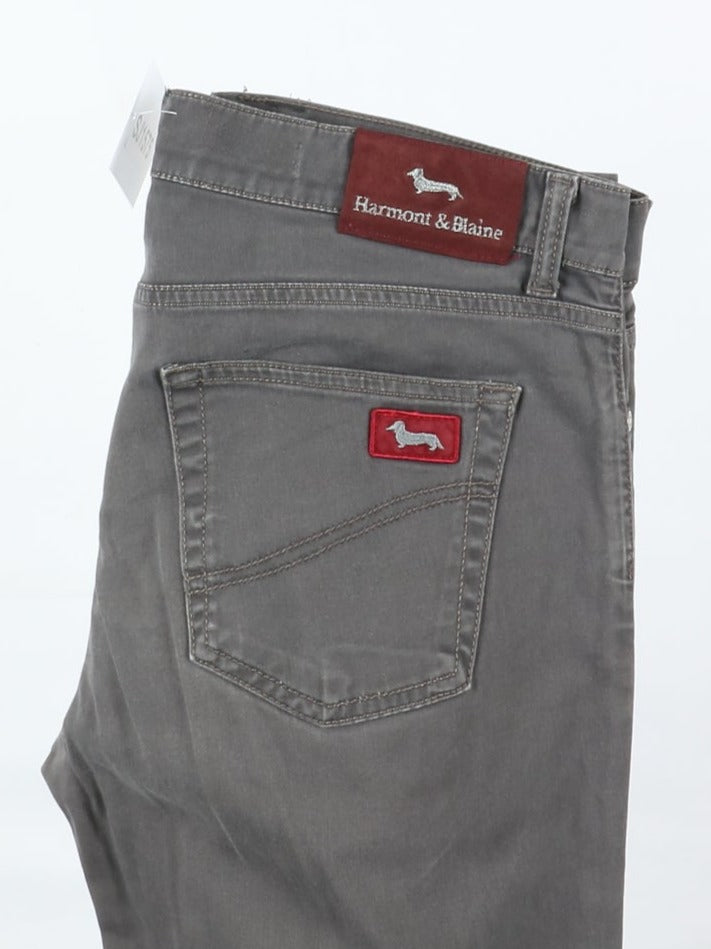 Harmont e Blaine Narrow Fit Jeans Grigio Taglia 54 Uomo