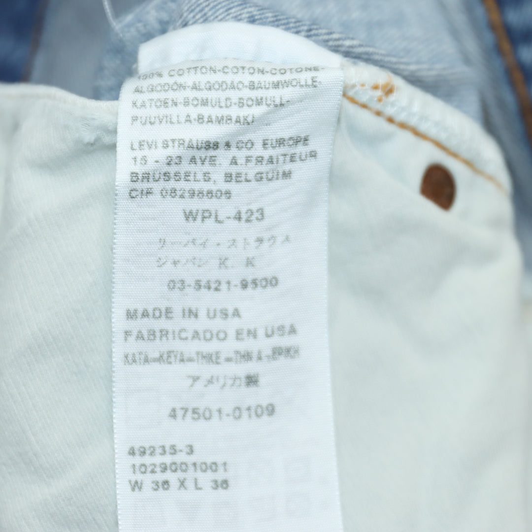Levi's 501 Big E Rivets Selvedge Vintage Jeans W36 L36 Denim Uomo Made in USA