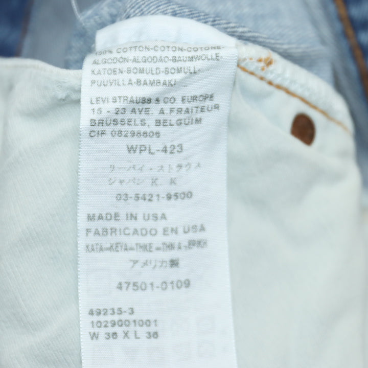 Levi's 501 Big E Rivets Selvedge Vintage Jeans W36 L36 Denim Uomo Made in USA