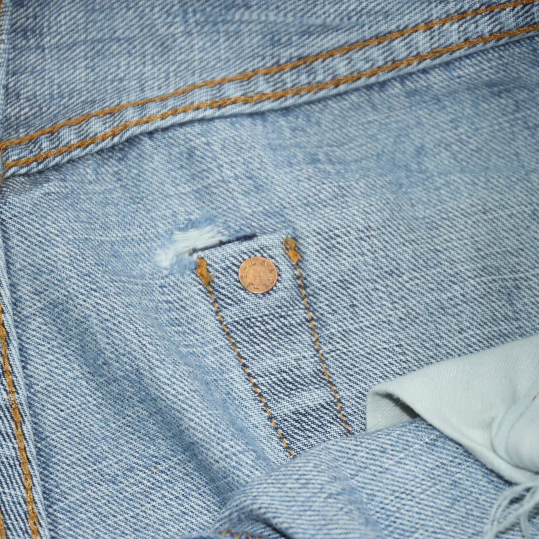 Levi's 501 Big E Rivets Selvedge Vintage Jeans W36 L36 Denim Uomo Made in USA
