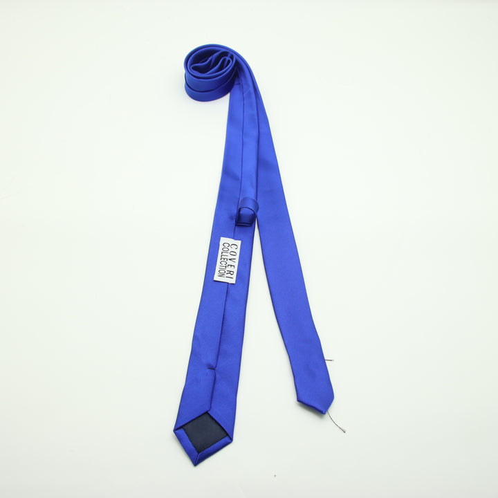 Coveri Collection Cravatta Blu in Seta Uomo