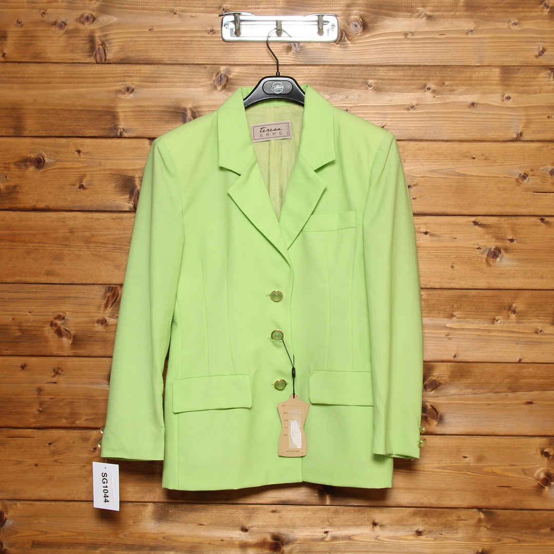 Teresa Erre Giacca Blazer Verde Taglia S Donna Deadstock w/Tags