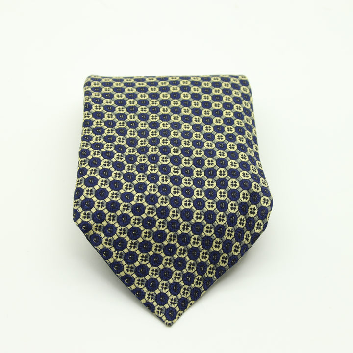 Trussardi Cravatta Vintage Blu in Seta Uomo