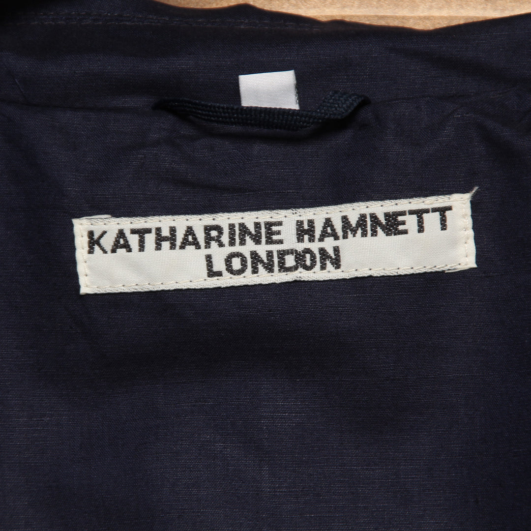 Katharine Hamnett London Giacca Blazer Blu Taglia L Donna Deadstock w/Tags